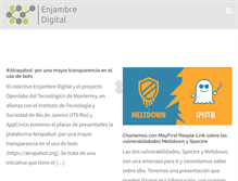Tablet Screenshot of enjambre.net